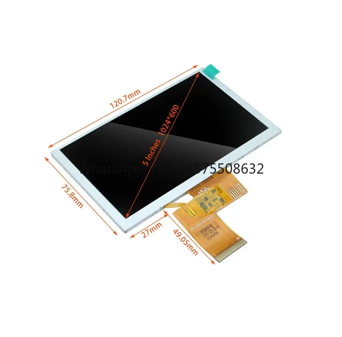 5-inch 1024 * 600 high resolution 1000cd/m ² high brightness HDMI 5V USB powered LCD screen display screen