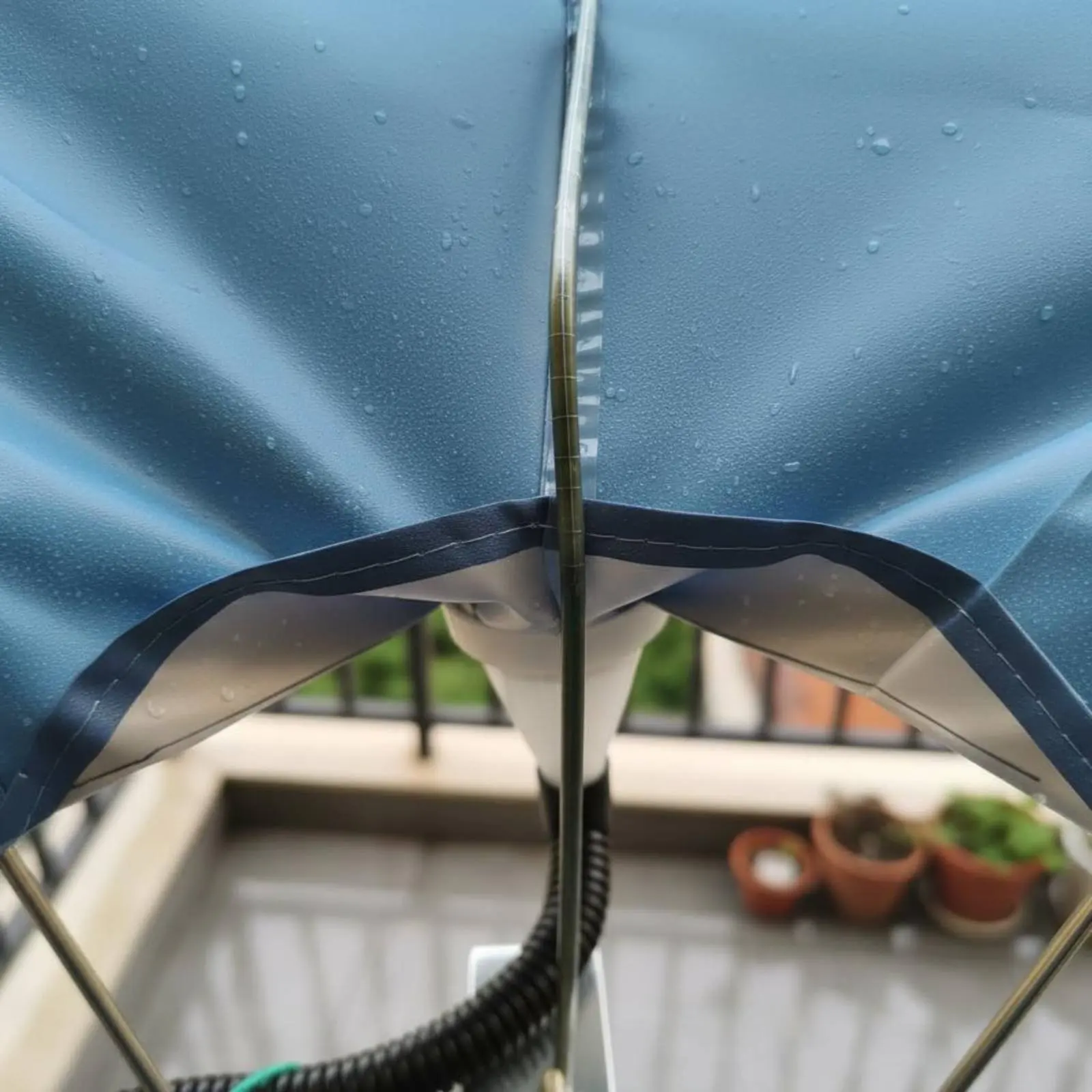 Balcony Rainwater Collector Water-Saving Balcony Rain Catcher Rain Collect Tarp Stand Plant Friendly for Patio, Outdoor