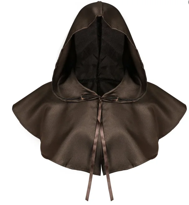中世ルネッサンスフード付きマントスカーフハロウィンコスプレケープヴィンテージヘッドラップショルダーケープ