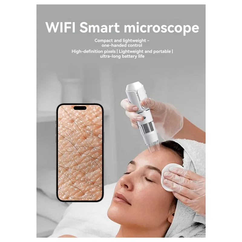 ABGI-Wireless Digital Microscope Endoscope Inspection Camera 50X-1600X Magnification Handheld Mini Smart Phone