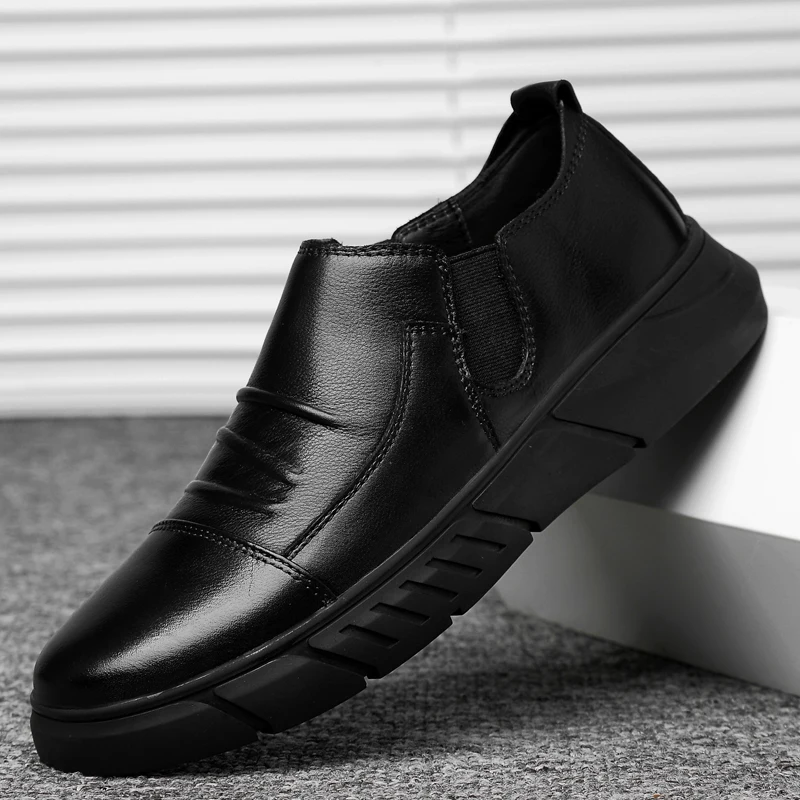 

Итальянские брендовые мужские туфли из натуральной кожи, уличные оксфорды на толстой подошве, простые деловые мужские рабочие туфли на нескользящей подошве