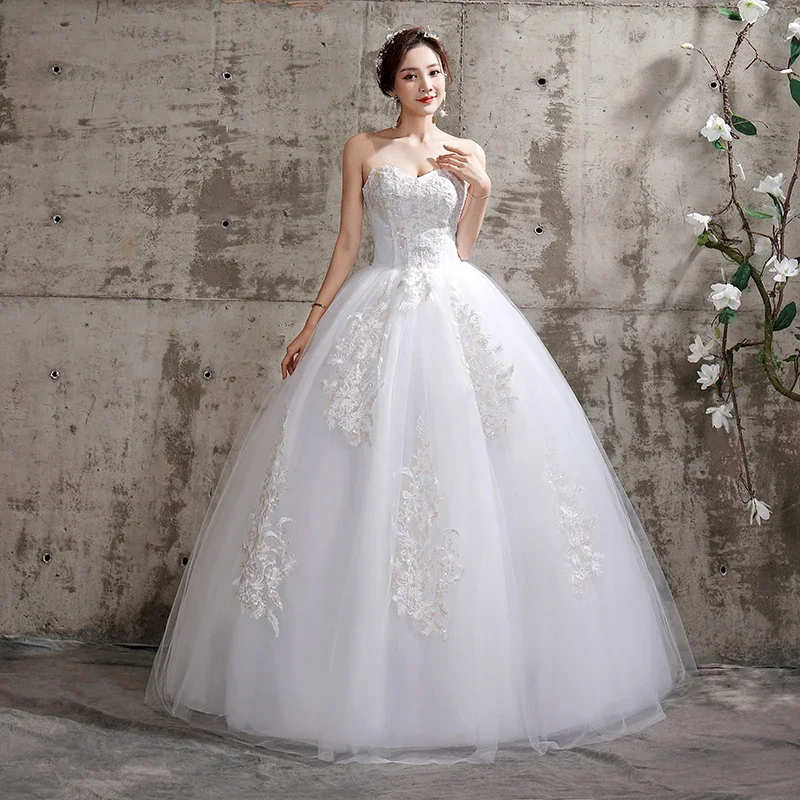 Customized Wedding Dresses for Women Bridal Dream Ball Gowns Lace Up Plus Size Wedding Dress Vestido De Novia Marriage Dress