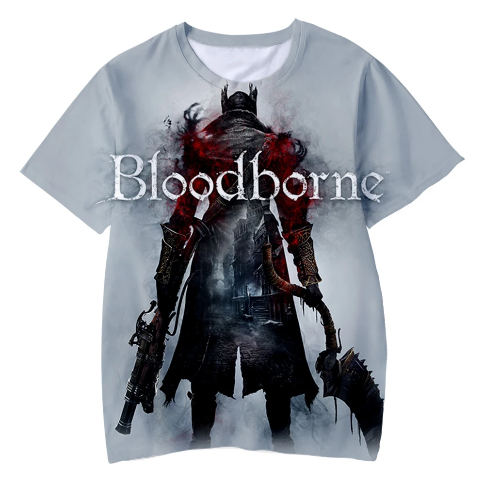 

Summer Bloodborne T-Shirts Game 3D Print Streetwear Men Women Casual Fashion Oversized T Shirt Harajuku Kids Tees Tops Clothing