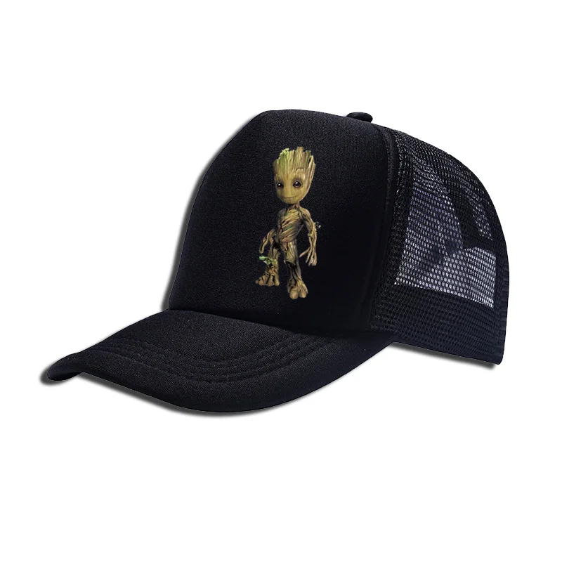 Cartoon Groot berretti da Baseball ragazzi ragazze cappello estate Snapback cappelli a rete berretti Hip Hop berretti per bambini Sport all\'aria