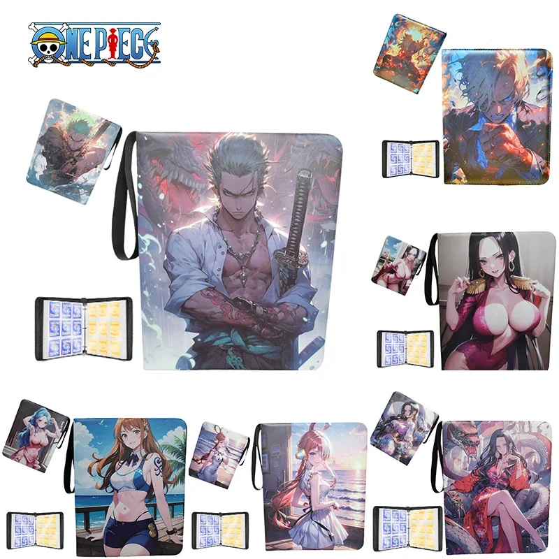 900 Stück Anime ONE PIECE Kartenalbum Hochkapazitäts-9-Fächer-Sammelmappe mit Reißverschluss für Spielkarten-Sammler