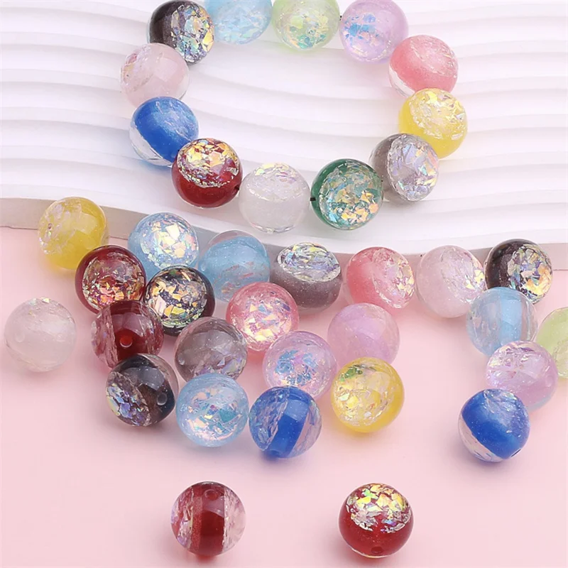 

Wholesale 50pcs/lot 16mm color effect geometry rounds shape resin straight hole beads diy jewelry accessory