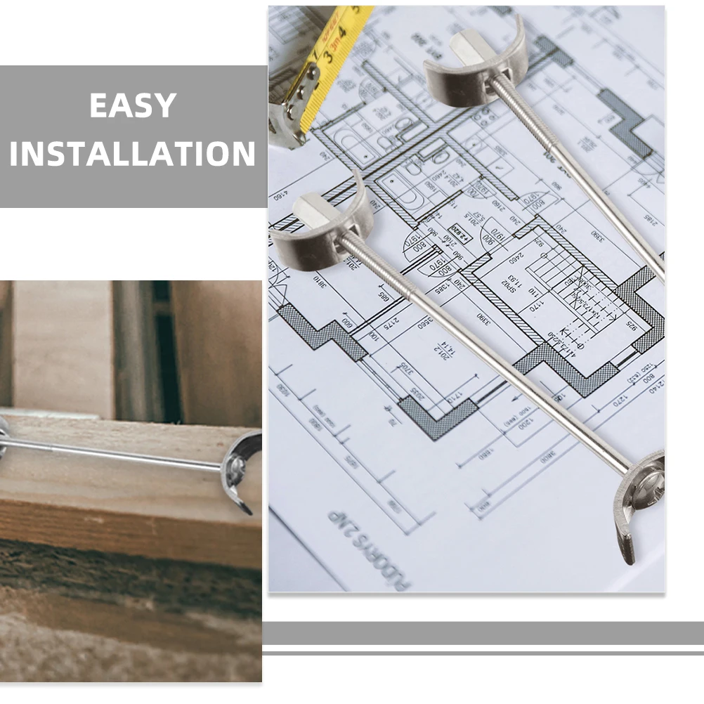 

6 Pcs Countertop Joint Connectors 150mm Galvanized Steel Benchtop Joiner Thread Bolt Table Fasteners Worktop Connector Kitchen