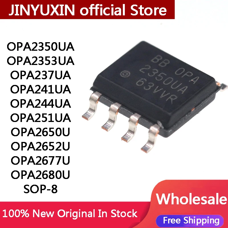 5Pcs New Original OPA2350UA OPA2353UA OPA237UA OPA241UA OPA244UA OPA251UA OPA2650U OPA2652U OPA2677U OPA2680U SOP8 IC Chip Stock