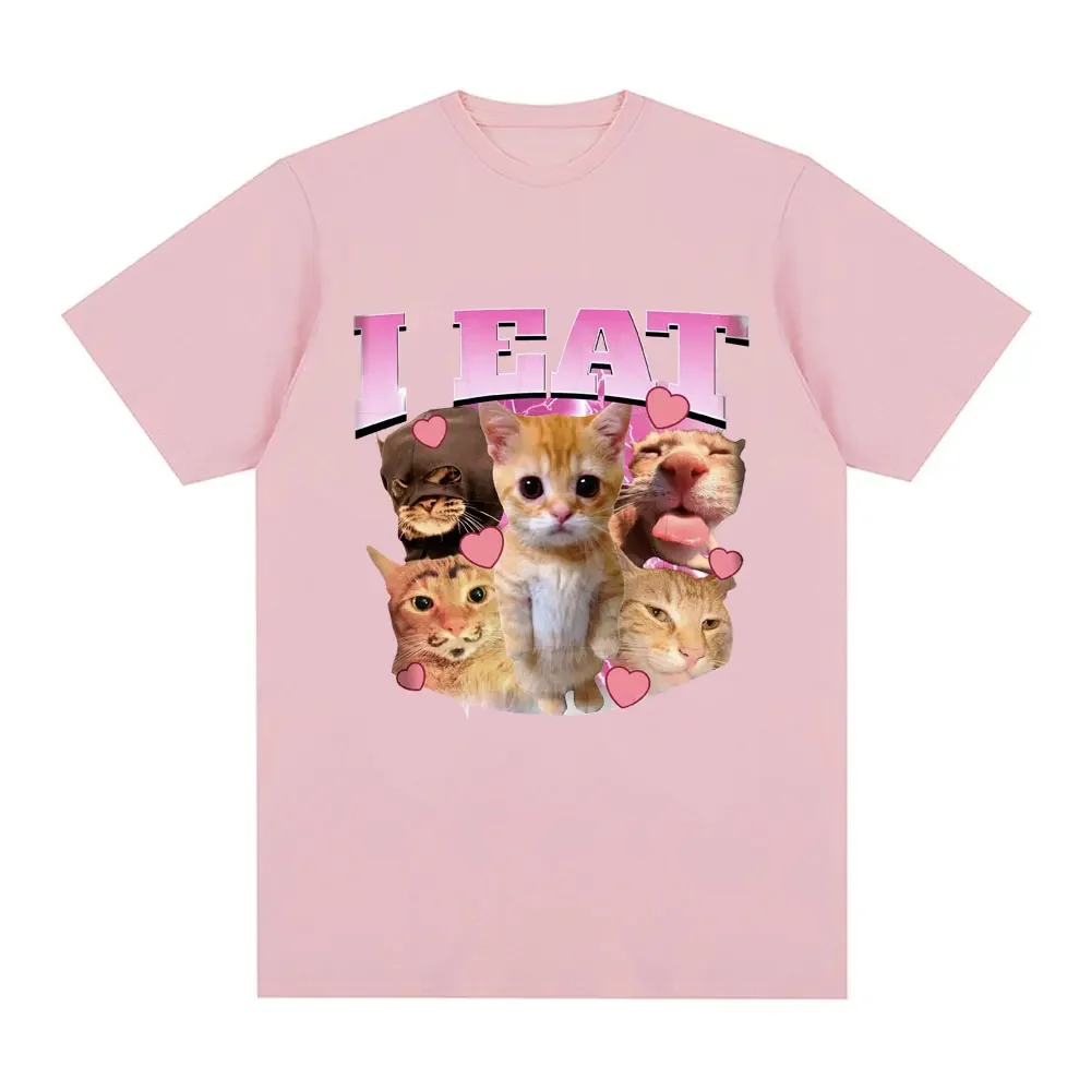 Jem zabawny El Gato Meme smutny płaczący wzór kota t-shirt damski na co dzień luźny T-shirt moda Harajuku T-shirt w stylu Vintage