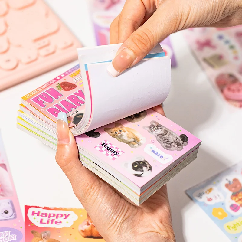 20 Sheets DIY Sticker Student Hand Account Make Photo Frame Scrapbook Glass Bottle Notebook Book Decoration Sticker Stationery