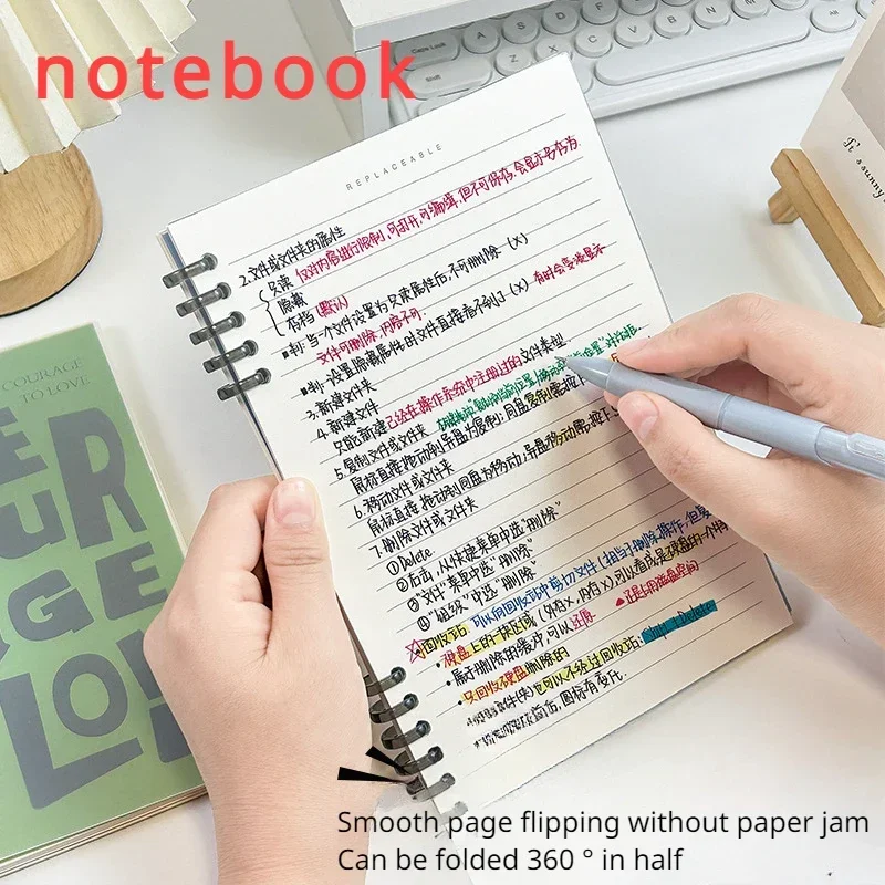 1 Pc Removable Coil Notebook, A5 Binder Waterproof Notebooks, B5 Notebook Smart Agenda Planner Notepad New Loose Leaf Notebook