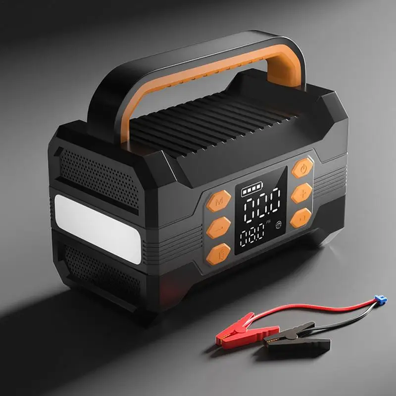 Automobile Jump Starter Power Pack Car Battery Charger Jump Starter With Air Compressor 10000mAh Jump Starter Digital Display