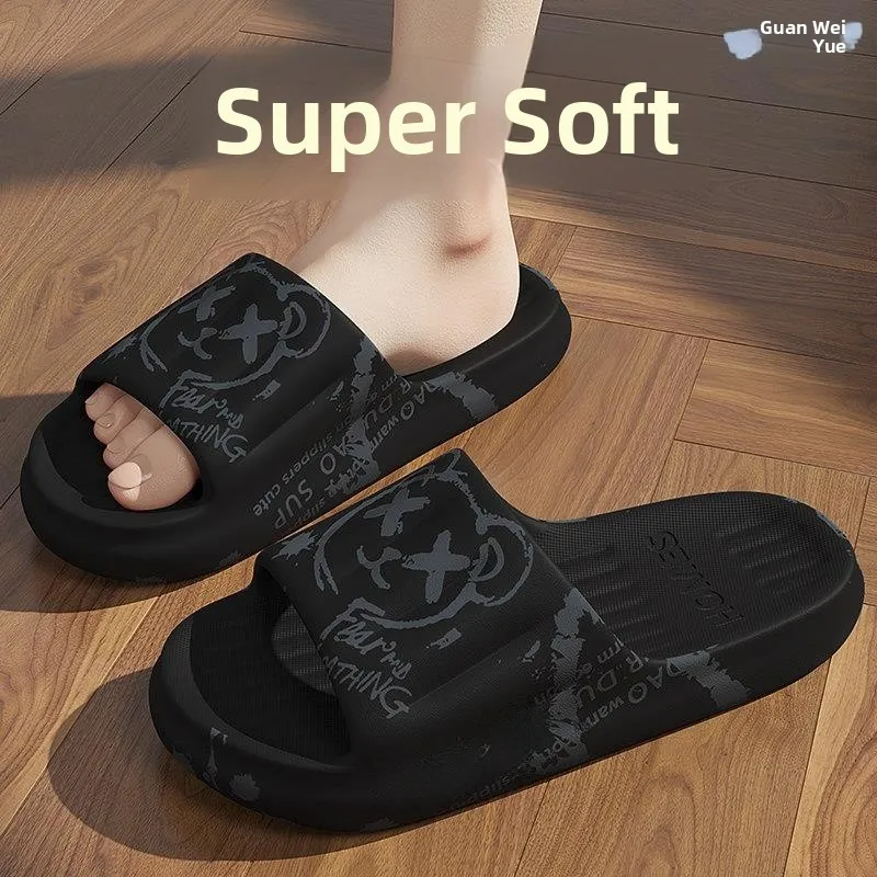 

Men's Summer Outdoor Wearable Sporty Anti-Slip Wear-Resistant Beach Cool Trendy Slippers EVA Home Slippers Comfortable Cute S...