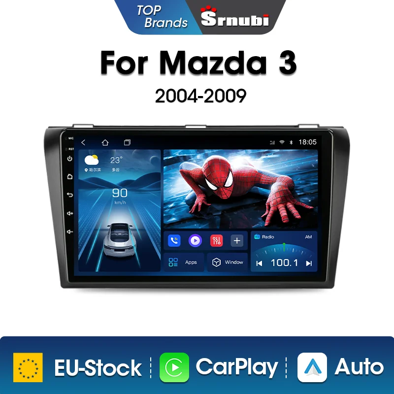 Srnubi Android 12 Car Radio for Mazda 3 2004 2005 2006 2007 2008 2009 with BOSE Multimedia Carplay Player 2 Din Stereo Autoradio