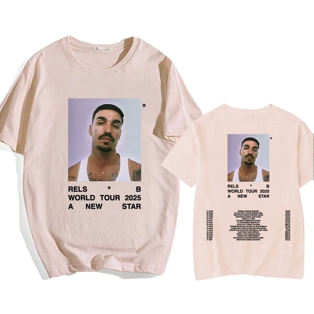 A New Star World Tour 2025 Rels B Tshirt Hip Hop Unisex Streetwear Short Sleeve Round Neck Mens Tee-shirt Print Clothing Casual image 4