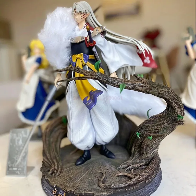 27.5cm Inuyasha Anime Figure Gk Sesshoumaru Action Figurine Statue Model Doll Collection Statue Decor Ornament Toy Gift