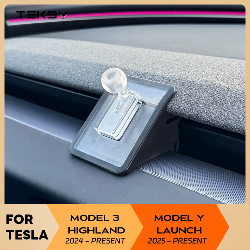 Car Cell Phone Holder Wooden Gravity Support Mount Bracket For Tesla New Model Y Launch JUNIPER 2026 25 Model 3 Hhighalnd 2024