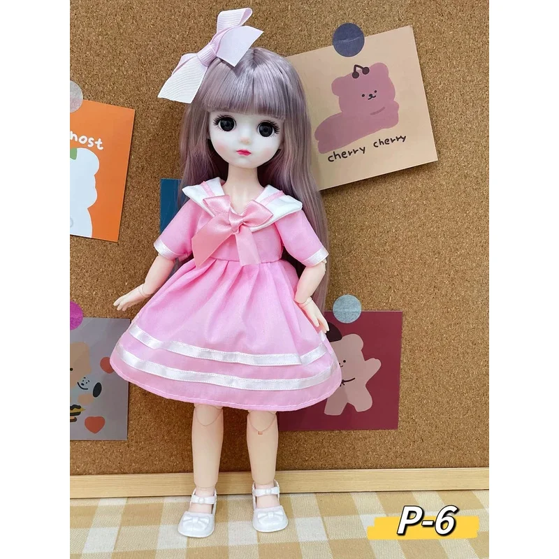 12 Polegada 30 cm bjd anime boneca crianças meninas 4 a 16 anos casa de bonecas acessórios saia chapéu cocar com roupas vestir-se brinquedos diy