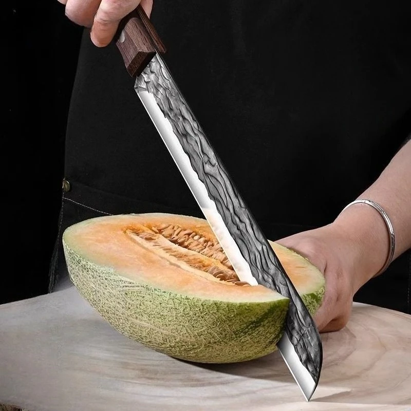 Forged fruit knife a large and long commercial high-end fruit knife specially designed for fruit stores to cut watermelon slices view 5