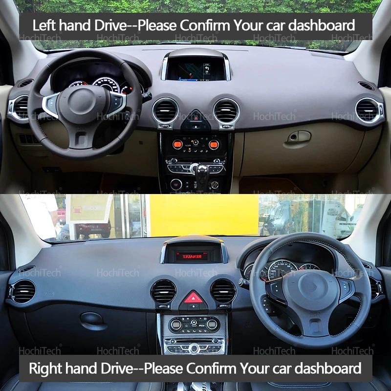 Car Dashboard Cover Avoid Light Pad Instrument Platform Cover Mat Carpet for Renault Koleos 1 HY 2008 2009 2010-2016 Samsung QM5