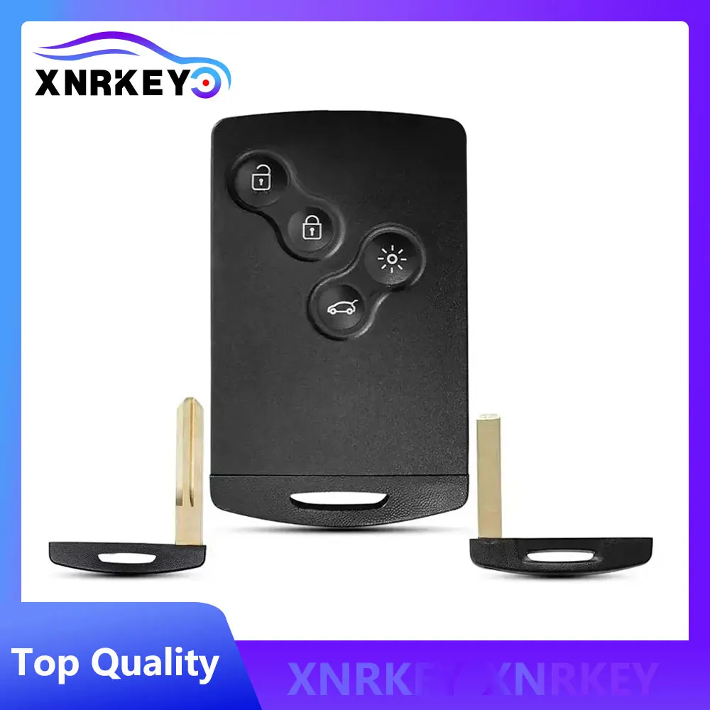 

XNRKEY для Renault Megane Laguna Koleos Fluence, Scenic Clio Captur Автомобильный ключ с лезвием 4 кнопки дистанционный смарт-ключ