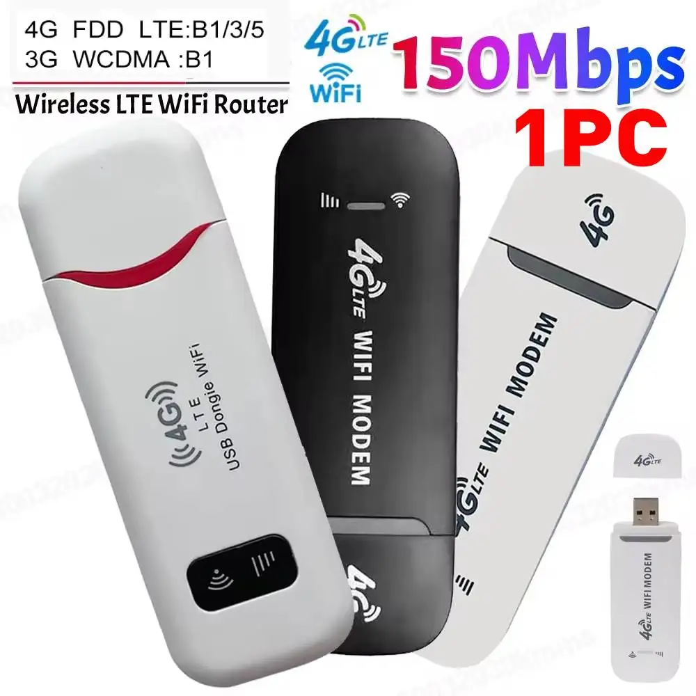 4G LTE Wireless USB Dongle Mobile Broadband 150Mbps Modem Stick 4G Sim ...