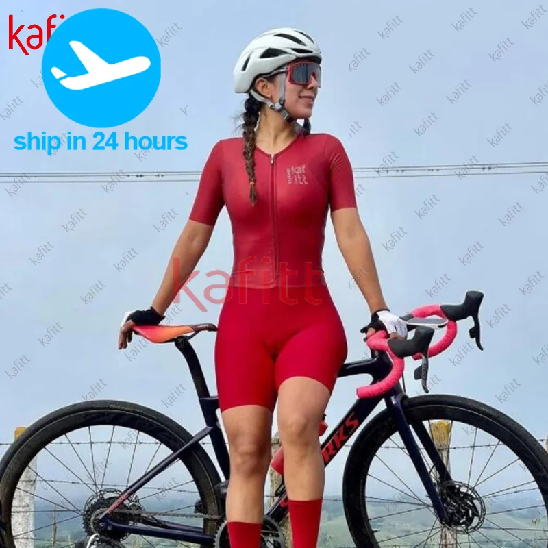 

kafitt Women's Cycling Sweatshirt Suit Women 2024 New Summer Bodysuit Women's Workwear Breathable Jumpsuit