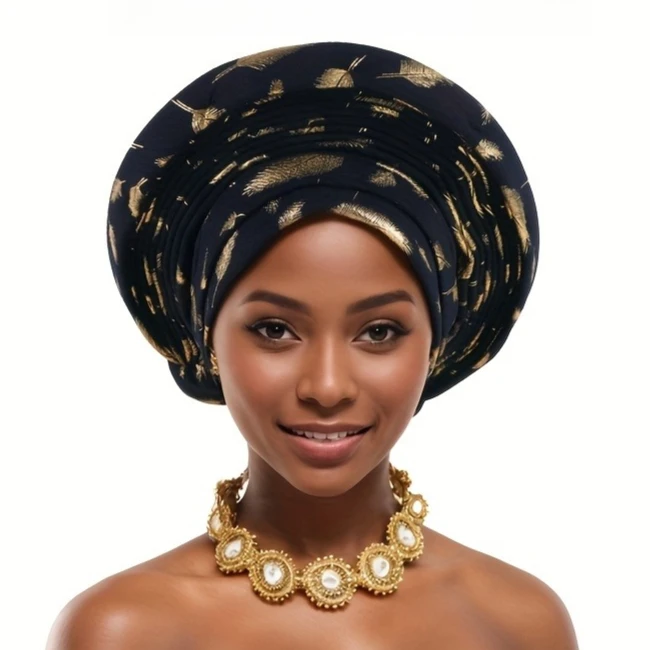 

1 шт., мусульманский многослойный африканский тюрбан, повязка на голову, шляпа в этническом стиле, декоративный платок, модный головной убор