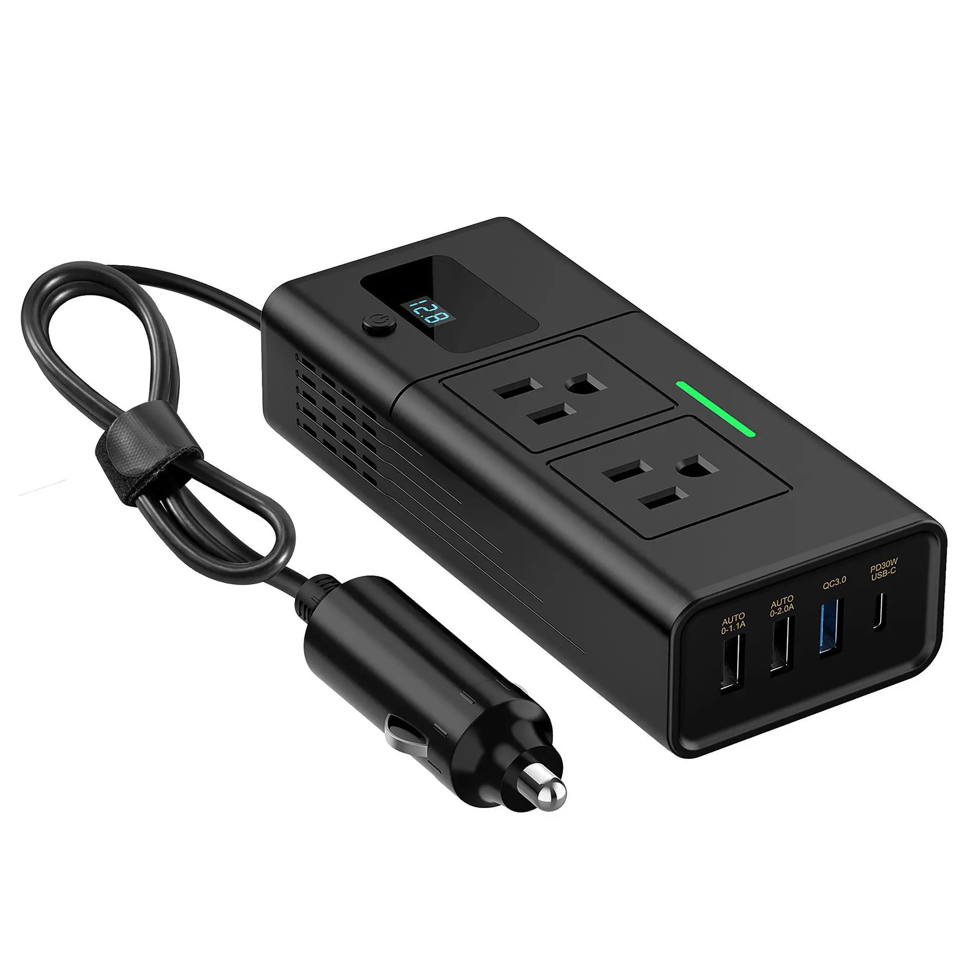 

200W Car Power Inverter Pure Sine Wave DC 12V To AC 220V With USB Charger Peak 400W For Vehicle