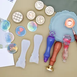 SNASAN Wax Stamp Handle Silicone Mold Resin Silicone Mould Handmade DIY Crystal Epoxy Resin Mold Costing Mold