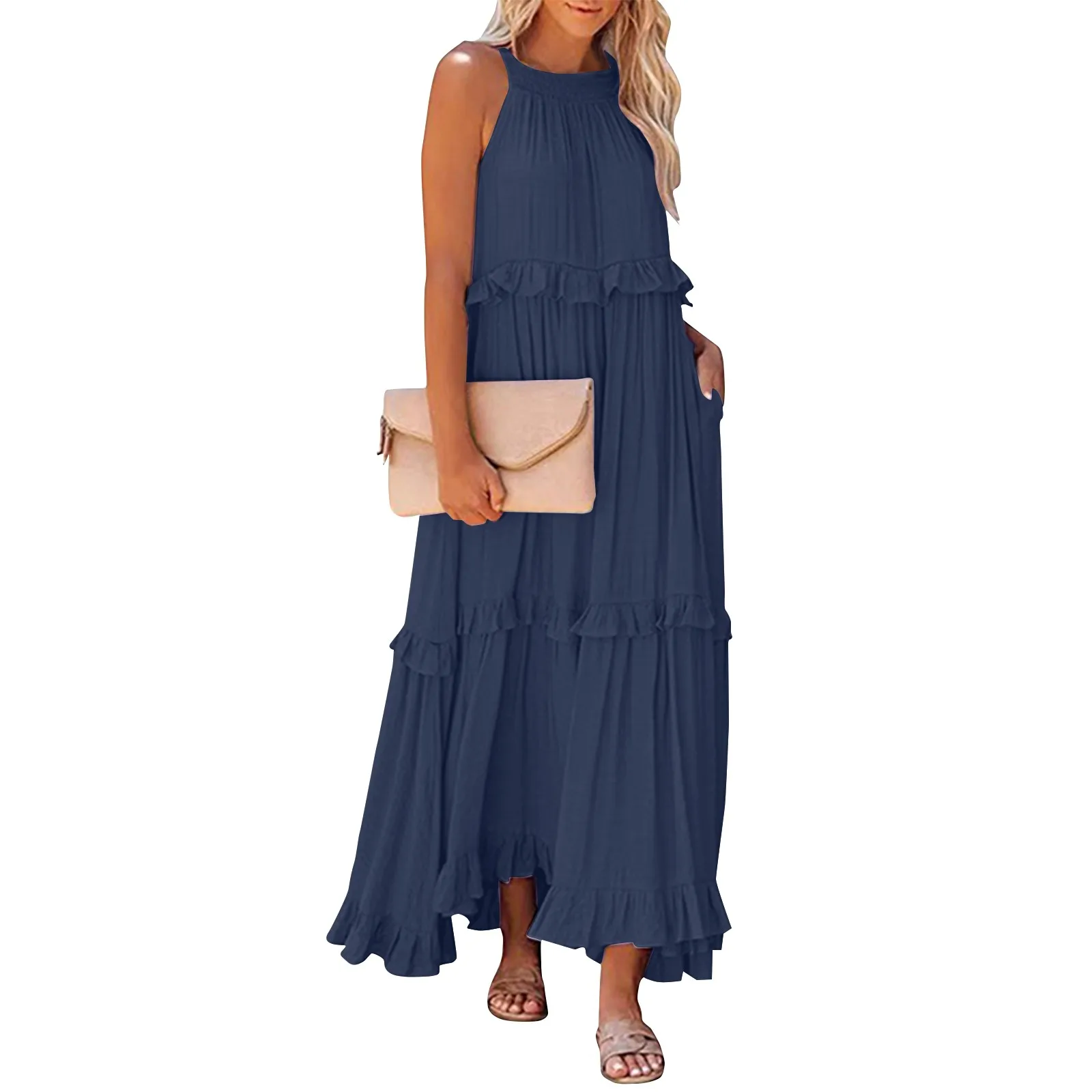 Dresses For Women 2024 Women\'S Summer Long Dress Big Swing Beach Dress Ropa De Mujer Ofertas Vestidos De Verano Para Mujer 2024