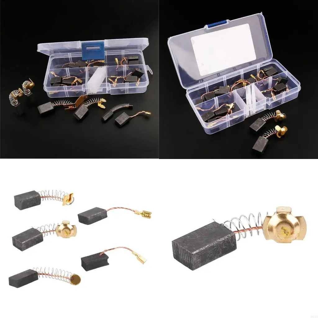 

964E 4Pcs Electric Motor Carbon Brushes Replacement For Power Tool Carbon Brushes