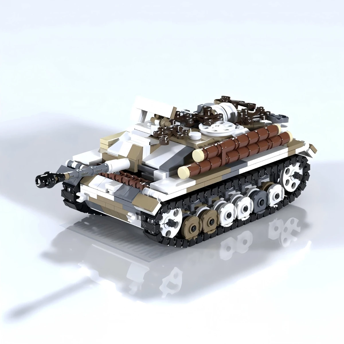 MOC Deutscher Typ 3 Sturmgeschütz G-Tank Baustein-Set Gepanzerte Kampffahrzeuge Modell Kinder-Puzzle-Spielzeug Sammlerstück für Erwachsene Geschenk – Detail 2
