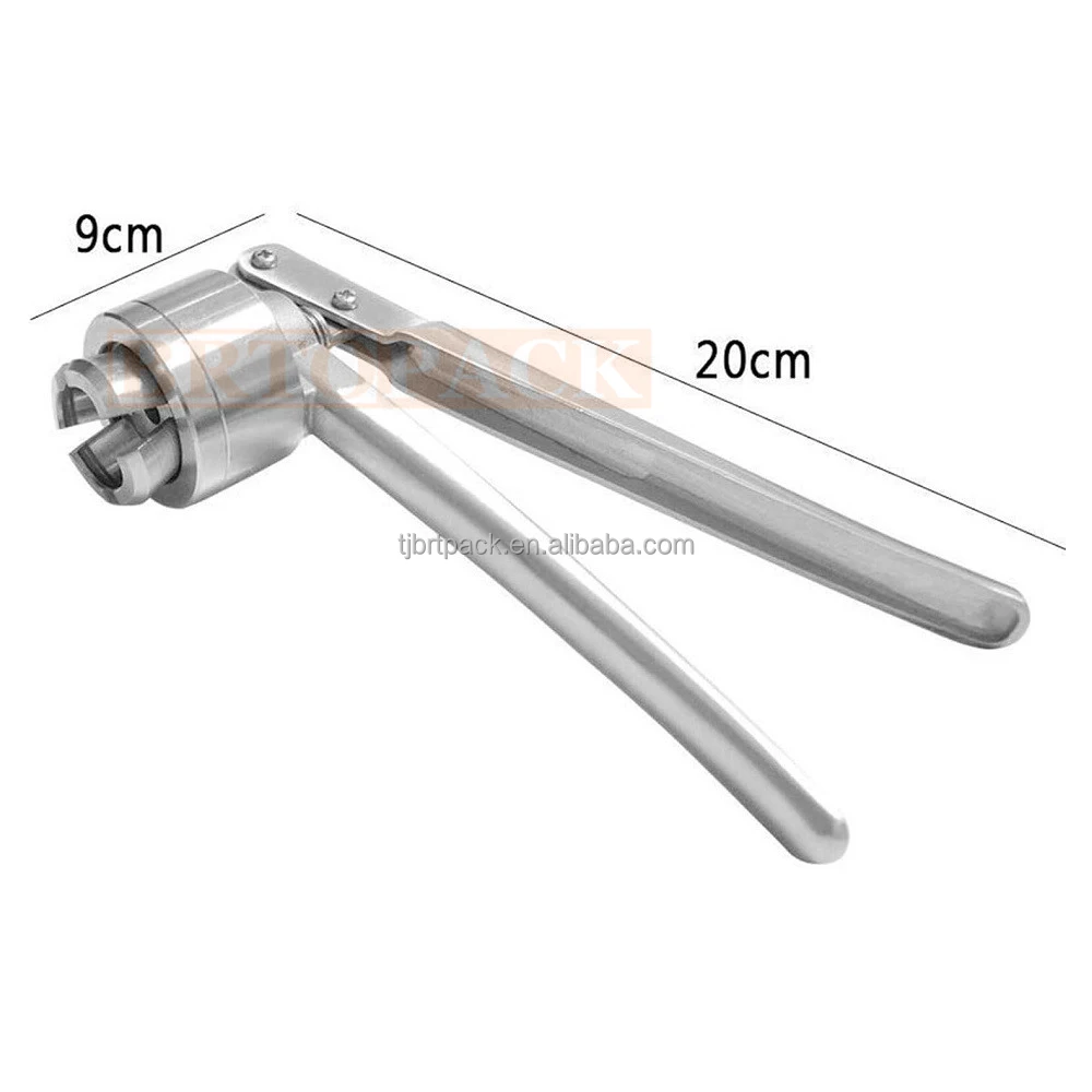 2025 Promozione Palmare Piccolo Manuale Tappo di Bottiglia Fiala Piegatrice 20mm 15mm 13mm Semiautomatico 1 Anno per Alimenti Bevande Chimiche