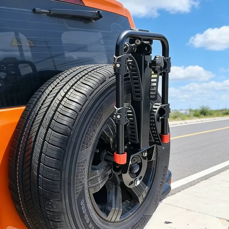 Suitable for Tanks 300/400/500 Foldable Car Spare Tire Bike Rack Durable Cars Mounted Bicycle Rear Racks Automobiles Accessories