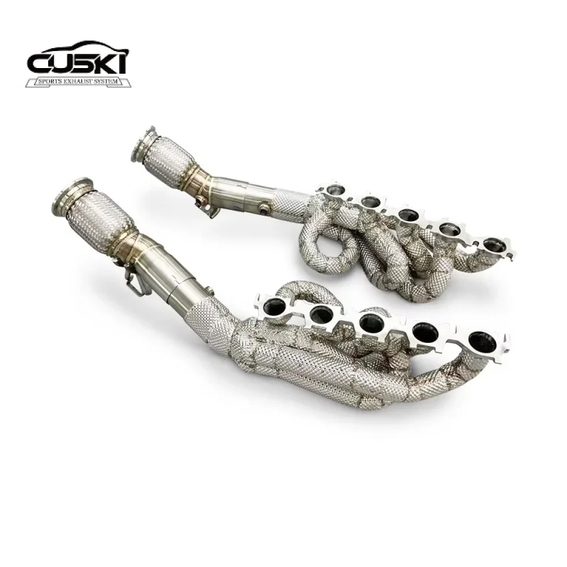 Customizable exhaust Heat-insulated exhaust manifold for Lamborghini Huracan LP580-2/LP610-4/EVO/STO/Performante 5.2L V10
