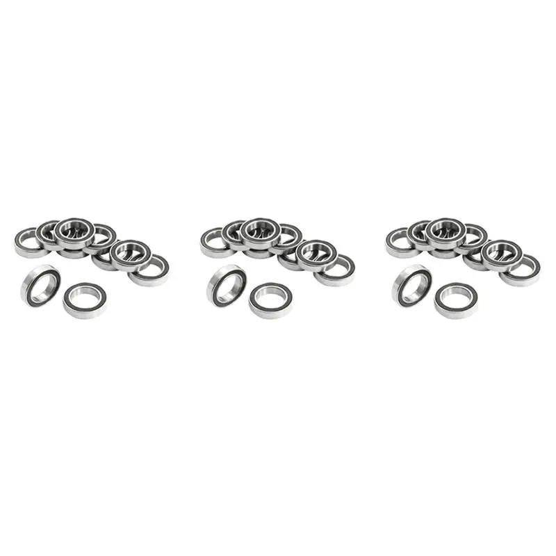 ABZC-30Pcs 6802-2RS 15X24x5mm Metal Shielded Sealed Deep Groove Ball Bearings