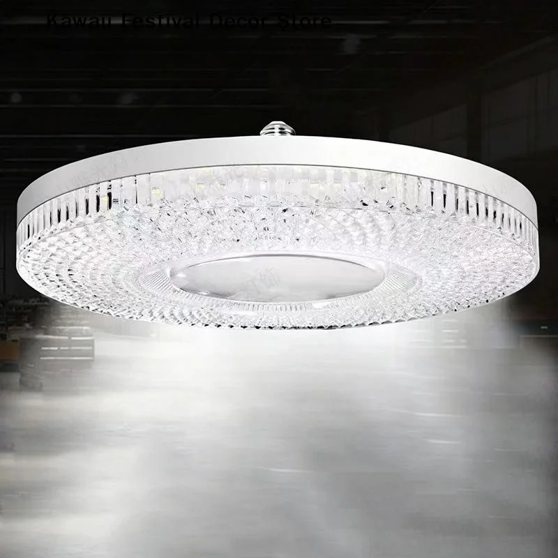 【K】30-120W Modern Thin Crystal Ceiling Light Round Ceiling Home Lamp Cool White Suitable For Balcony Kitchen Bedroom Light