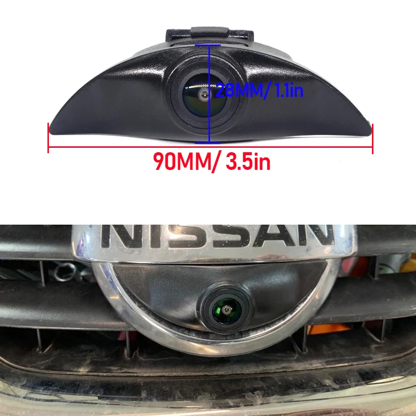 AHD 1080P Golden LOGO Car Parking Front View Camera For Nissan X-Trail Almera Latio Sunny Versa Note Altima Teana Waterproof