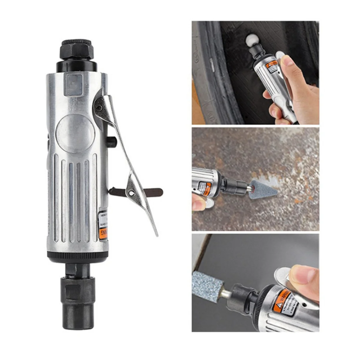 AT53 1/4 Inch Car Air Compressor 90psi Grinder Machine Tirel Rotary Stone Tool Kit High-Speed Polishing Pneumatic Tool