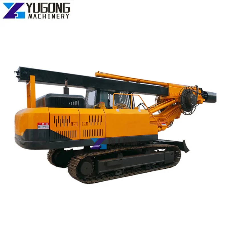 Crawler Mine Drilling Rig Machine Homemade Borehole 200 Meter Water Well Drilling Rig with Auger Digger