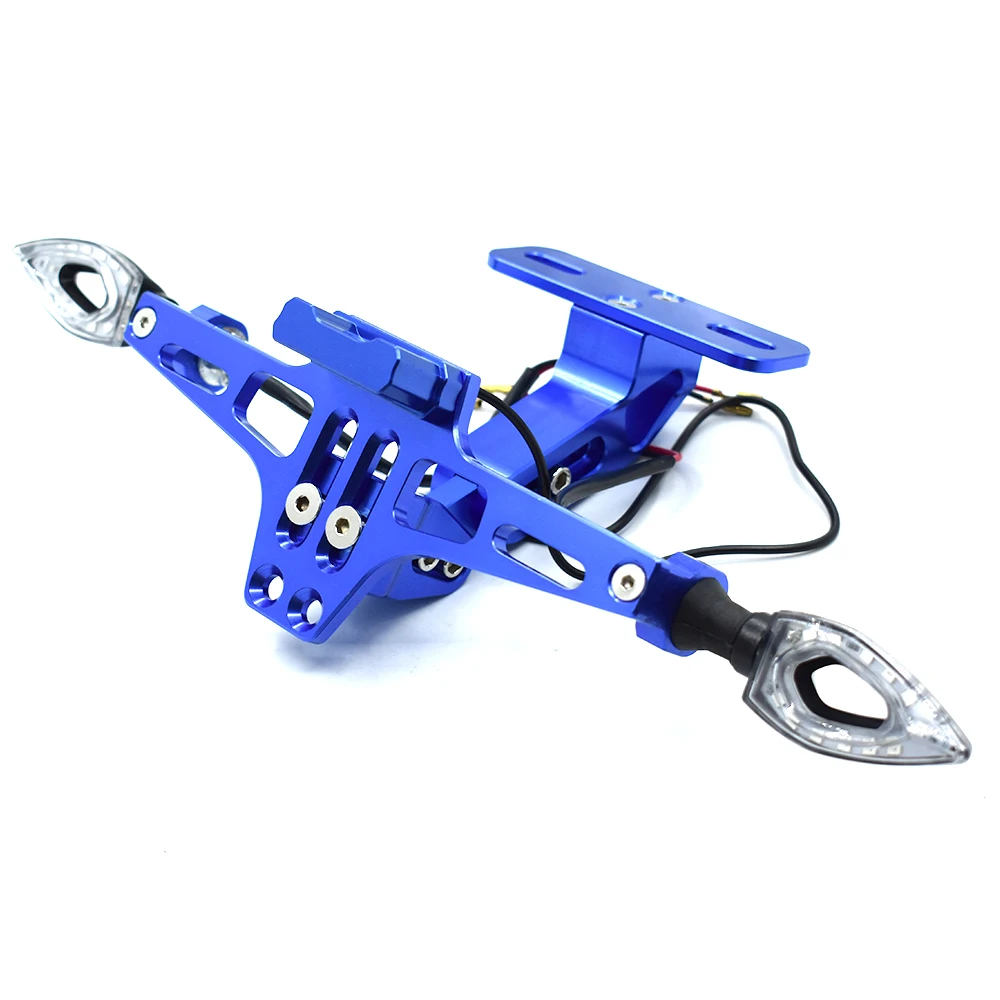 Motorcycle license plate bracket CNC aluminum alloy with LED For Kawasaki Z800 Z900 Z1000 Ninja 250 300 400 500R 650 650R 1000