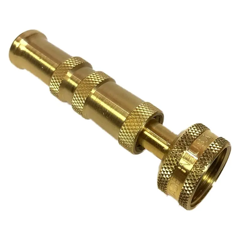 TFORU-Heavy-Duty Brass Adjustable Twist Hose Nozzle, Garden Watering Brass Hose Nozzle