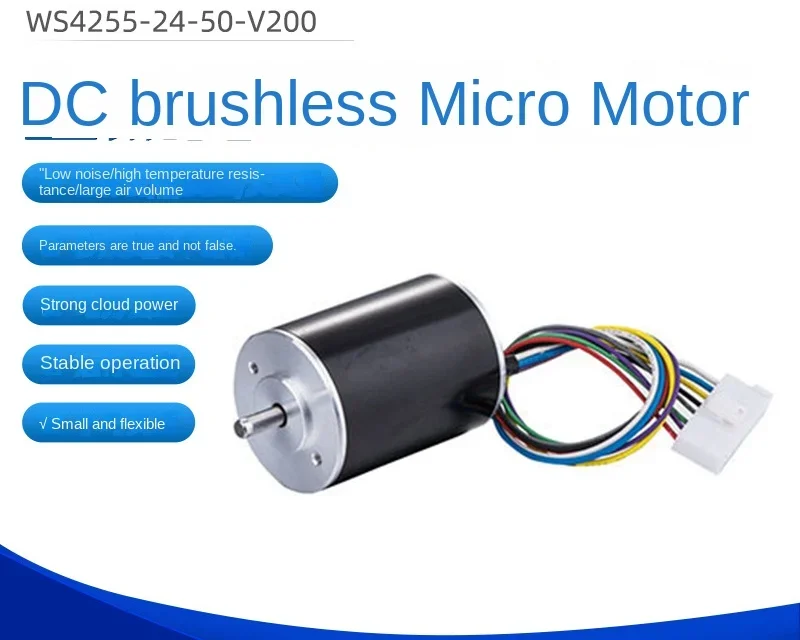 Micro motor, external drive 24V DC brushless silent motor