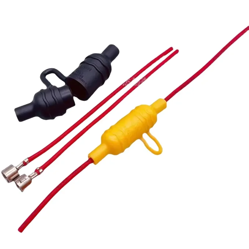 

12AWG/18AWG Yellow/Black 5X20/6x30mm High Power Glass/Ceramic Fuse Holder/Box/Support 1A-40A 250V-600V With Cable/Wiring