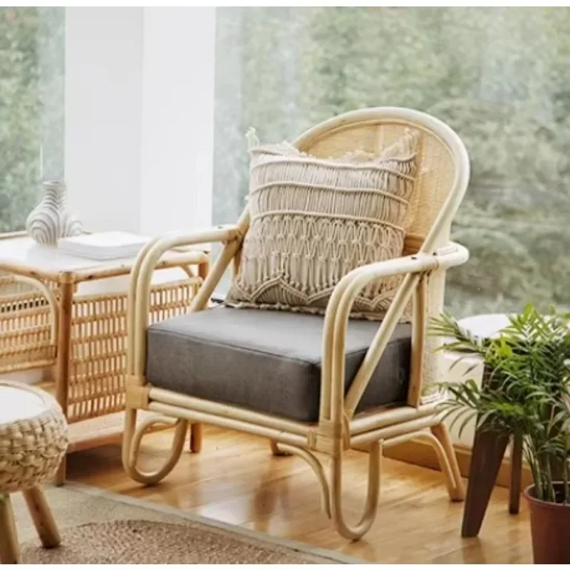 Volles Rattan-Gewebe-Sofa, modernes, einfaches, modisches Rattan-Freizeit-Sofa für das kleines Wohnzimmer