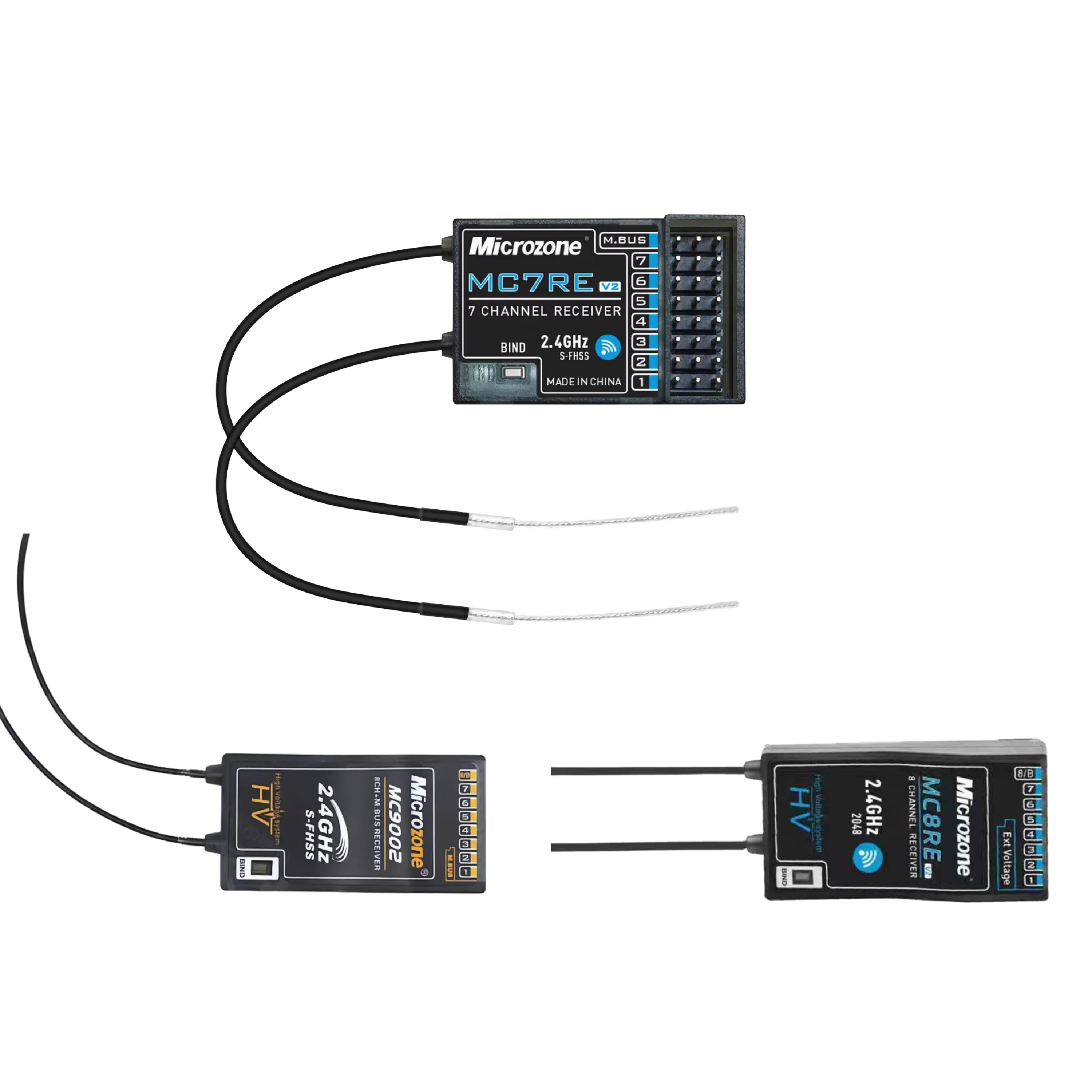 

Приемник дистанционного управления серии Microzone MC8rev2 9002 7rev2 подходит для передачи сигнала пульта дистанционного управления MC6c и MC8B.
