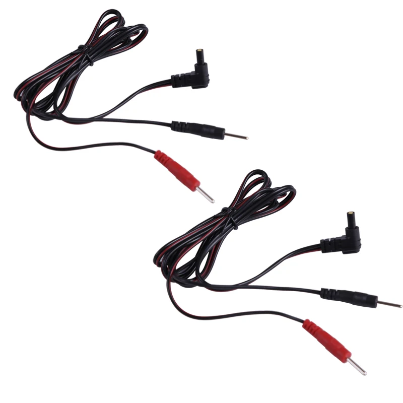 10/20 PCS Electrode Wires Conductive Standard Pin Connection Cables for TENS Unit Muscle Stimulator Digital Therapy Tool Machine