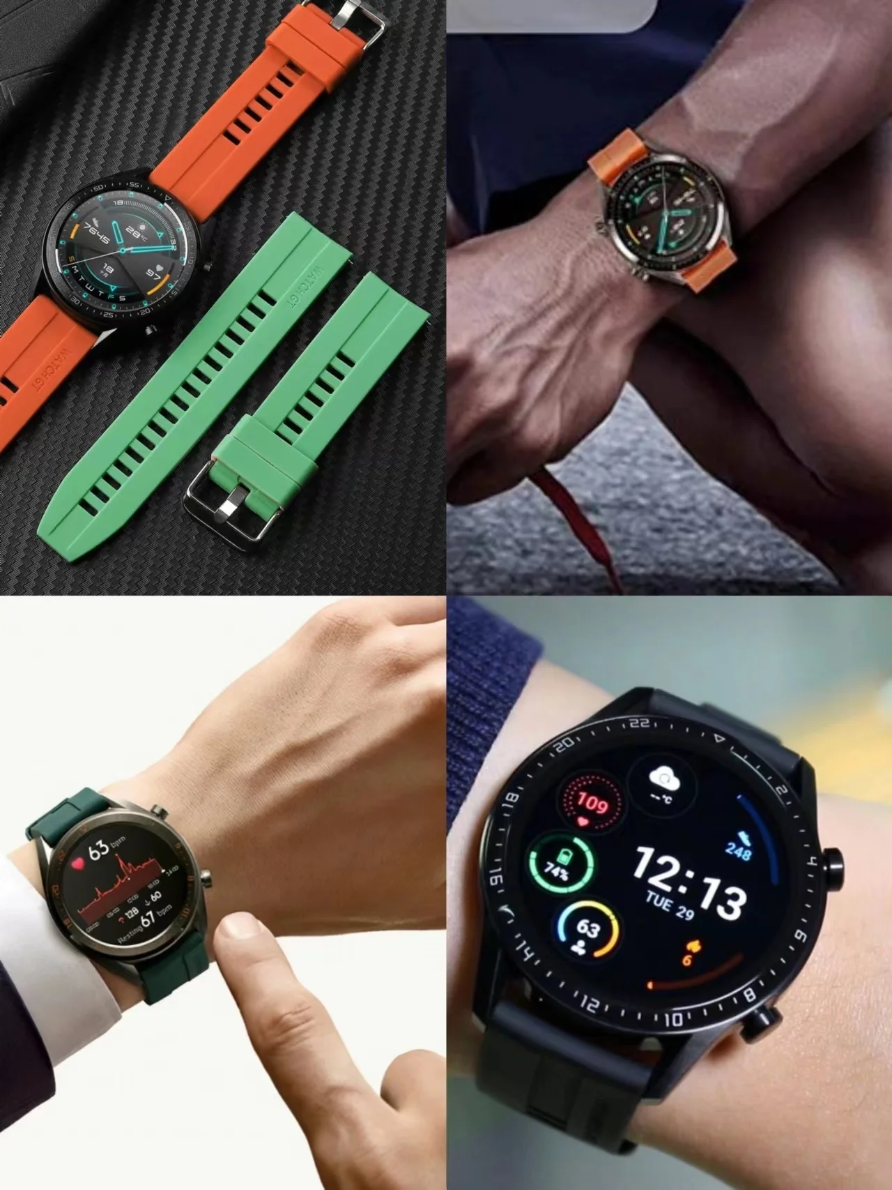 22mm Silicone Replacement GT 3 Gt2 Pro Strap Band For Huawei Watch Gt 2 Pro GT3 Sport Watchband Wristband Bracelet Belt