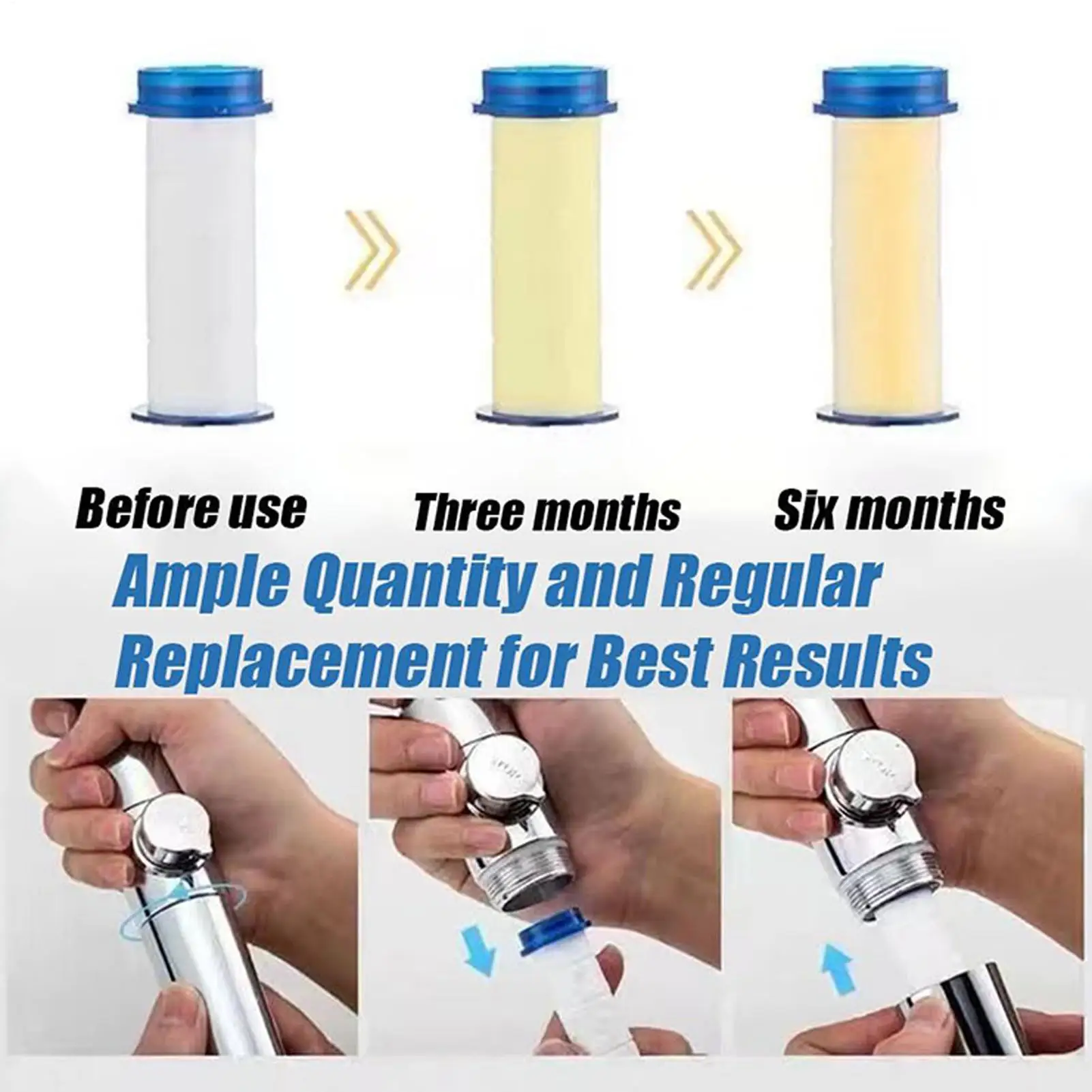 

Сменная насадка для душа, набор хлопковых фильтров для очистки воды, аксессуары для ванной комнаты для универсальной очистки воды для душа